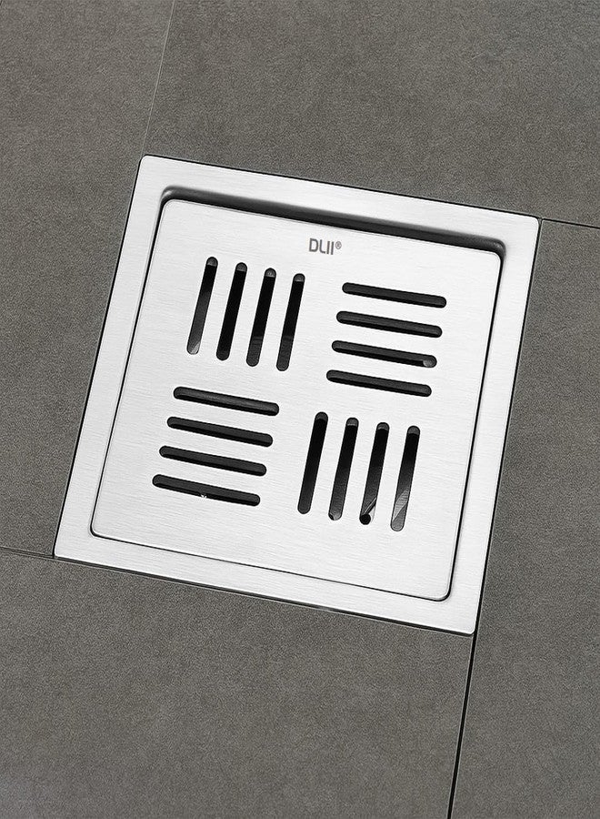 DLII Stainless Steel Slice Square Jaali 5x5 Inch | Floor Drain | Rust-Proof Heavy-Duty Drain Cover Without Hole for Bathroom Kitchen Balcony & Outdoor Use (Without Hole) - Image 5
