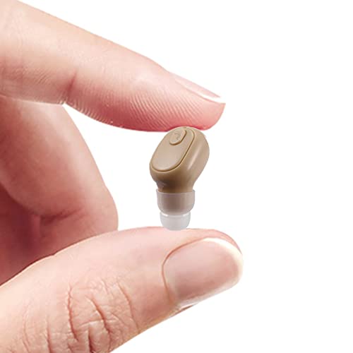 SYSFUN Single Bluetooth Wireless Earbud, Mini Invisible in-Ear Wireless Bluetooth Headphone 12 Hours Super Long Battery Life Suitable for Sports Work and Sleep- Beige - Image 1