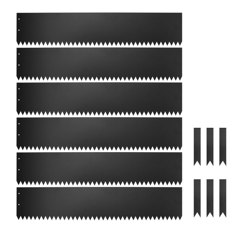 Dyna-Living 40 x 8 Inch Steel Landscape Edging 6 Pack Metal Edging for Landscaping Garden Edging Border, 20FT Total Landscape Edging Border Metal Landscape Edging with Clips for Lawn, Garden, Yard - Image 1