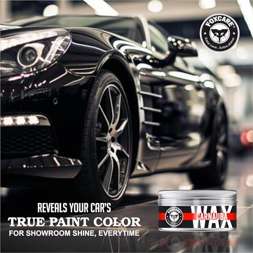 Foxcare Carnauba Hard Wax for Cars & Bikes 180g | UV Protection Car Wax | Micropolishing Scratch Remover | Long Lasting Shine 6 Months | High Gloss Paint Protection Coating - Image 3