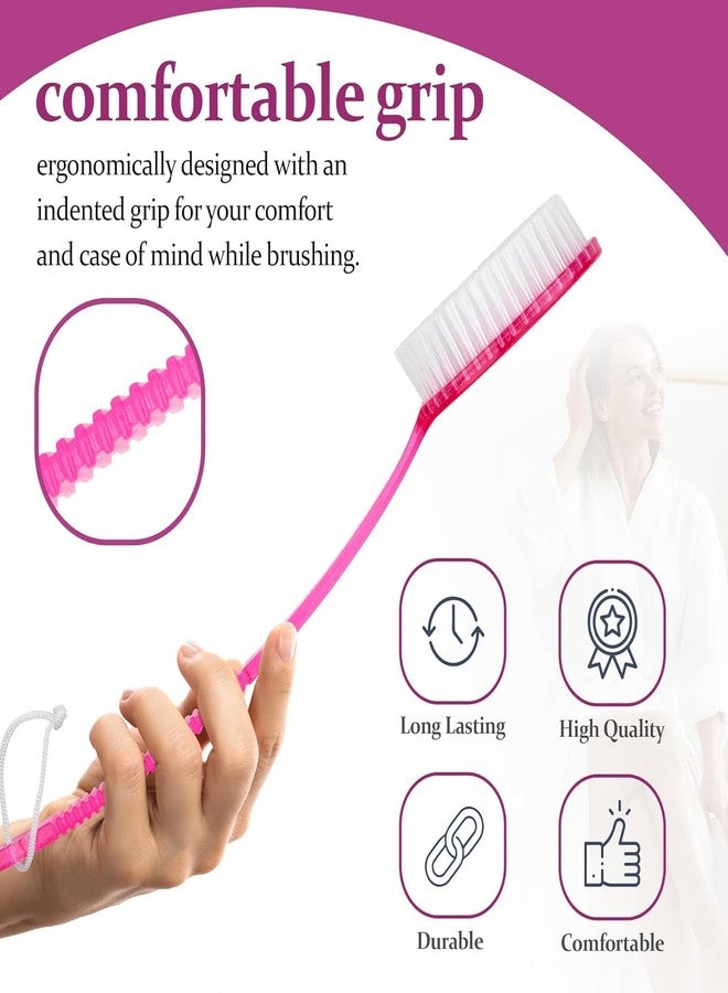 KYNA Double Sided Bath Brush With Long Handle Gentle Body Scrubber Back Cleaning Bathing Accessories For Boys And Girls Multicolor Pack Of 1 - Image 5