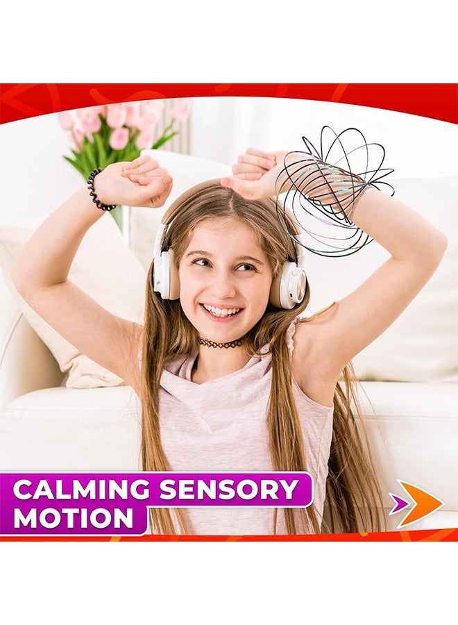 كوانتوم قطعتان من لعبة الذراع الدائري الدوار، لعبة زنبركية حسية هندسية مقاومة للتآكل من الفولاذ المقاوم للصدأ، لعبة تخفيف التوتر للأطفال والكبار - Image 5