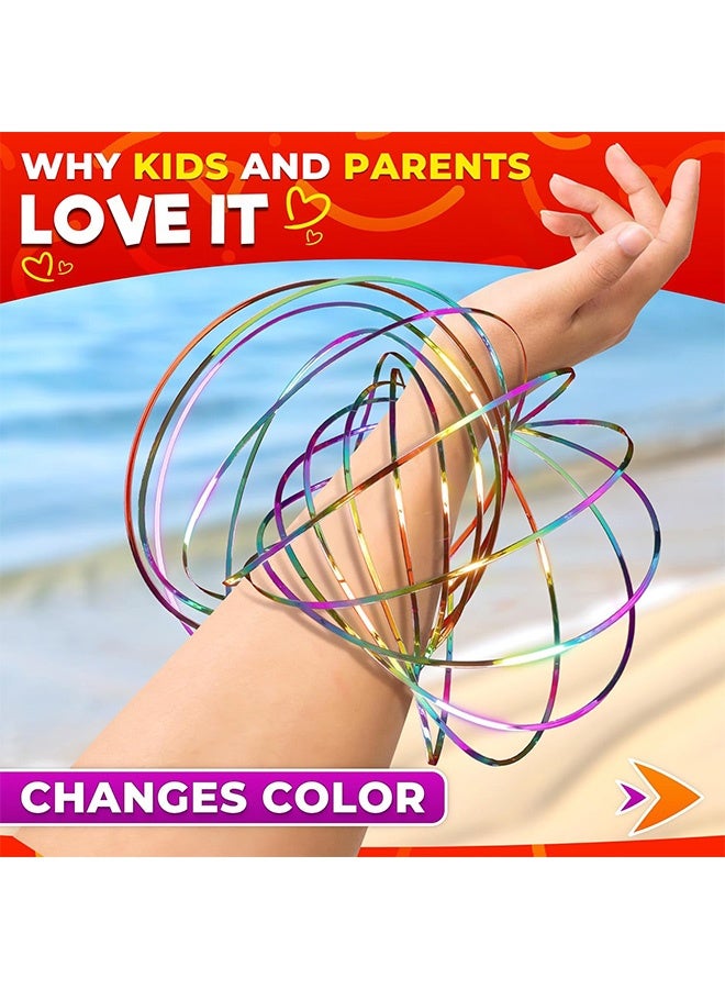 كوانتوم قطعتان من لعبة الذراع الدائري الدوار، لعبة زنبركية حسية هندسية مقاومة للتآكل من الفولاذ المقاوم للصدأ، لعبة تخفيف التوتر للأطفال والكبار - Image 4