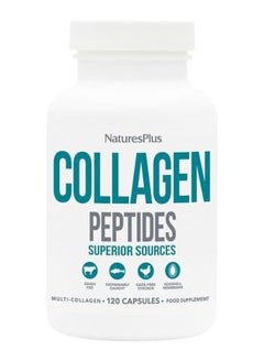 Nature's Plus Collagen Peptides 120 Capsules - Hair, Skin, Nail And Joint Health, Immune System Support Non-Gmo Gluten Free - 30 Servings  - Image 1