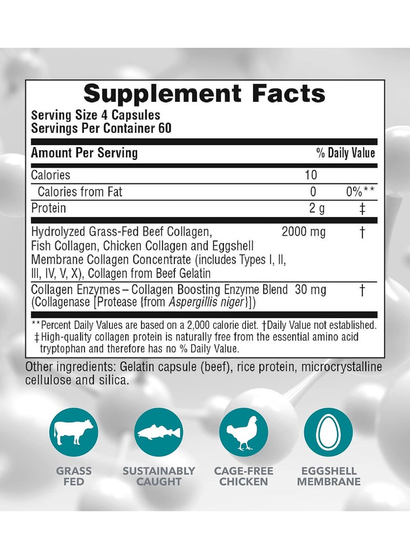 ناتشرز بلاس ببتيدات الكولاجين، 120 كبسولة - Image 3