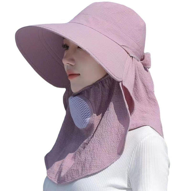 Cotton tea-picking hat, women's sun protection hat, high-end sun protection hat, UV protection hat for middle-aged and elderly people, sun hat for farm work. - Image 2
