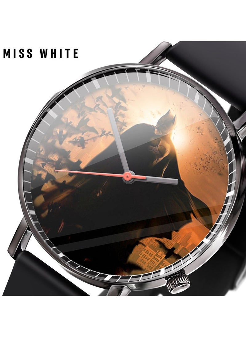 Generic - Batman Pattern Kids Watch Silicone Strap Suitable for Kids Gift Watches of All Ages - Image 1