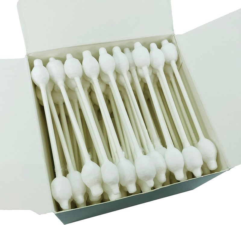 CGR 300pcs Baby Safety Cotton Swabs with Large Tips for Newborn, Babies, Kids, Children, 100% Organic Cotton, White Paper Sticks, 5 Pack of 60 Swabs Total(5 Paper Boxes) - Image 3