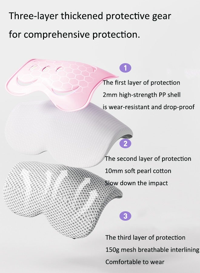 آيسيورا طقم معدات حماية رياضية خارجية للأطفال من 7 قطع طقم خوذة أمان معدات تزلج للأطفال طقم معدات ركوب دراجات للأطفال معدات حماية رياضية ضد السقوط للأطفال مناسب للأطفال من عمر سنتين إلى 6 سنوات - Image 5