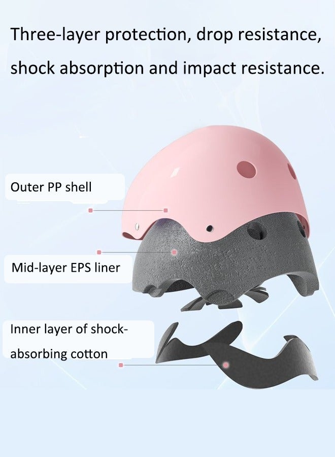 Aissiora 7-piece children's outdoor sports protective gear set Safety helmet set Children's roller skating equipment Children's cycling equipment set Children's sports anti-fall protective gear Suitable for children aged 2-6 - Image 3