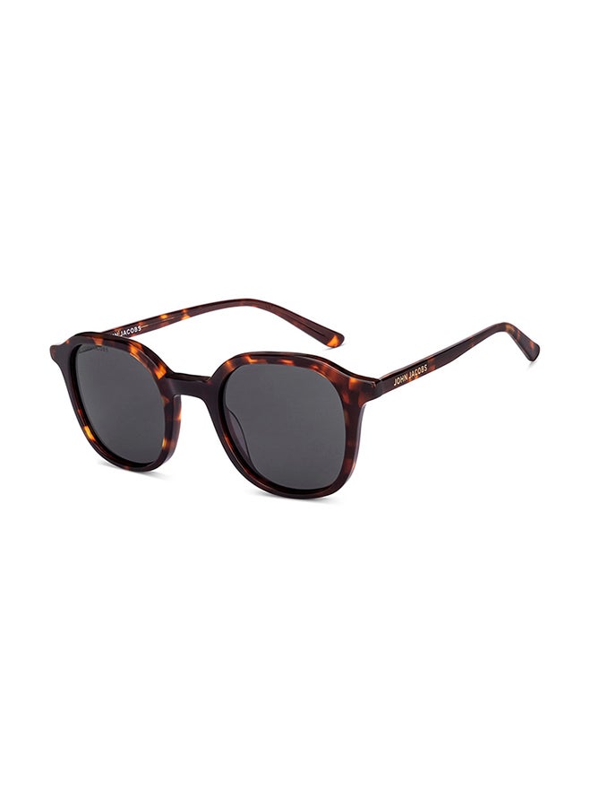 John Jacobs Unisex John Jacobs | Tortoise - Grey | Full Rim Square Stylish & Premium UV Protected Sunglasses | JJ Acetate | Polarized and 100% UV Protected | Men & Women | Medium | JJ S17339 - Image 1