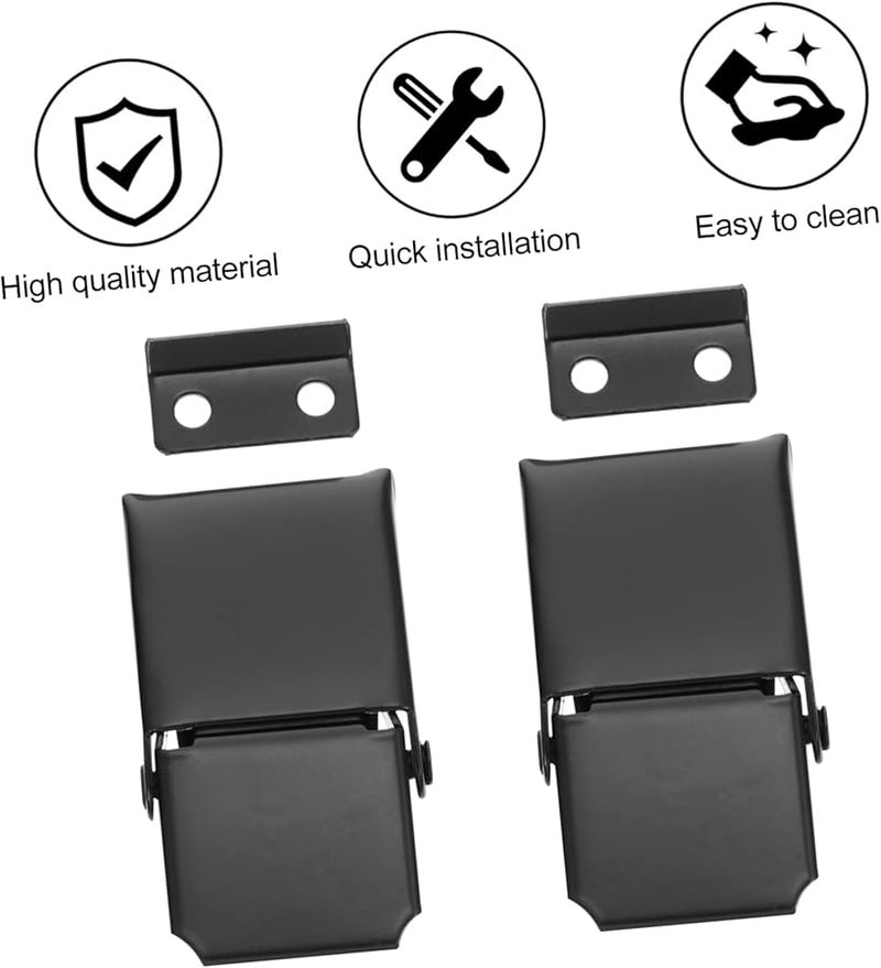 Stainless Steel Toggle Latch Buckle 2 Pack Black Hasp Clasp for Box Cabinets Secure Storage - Image 5