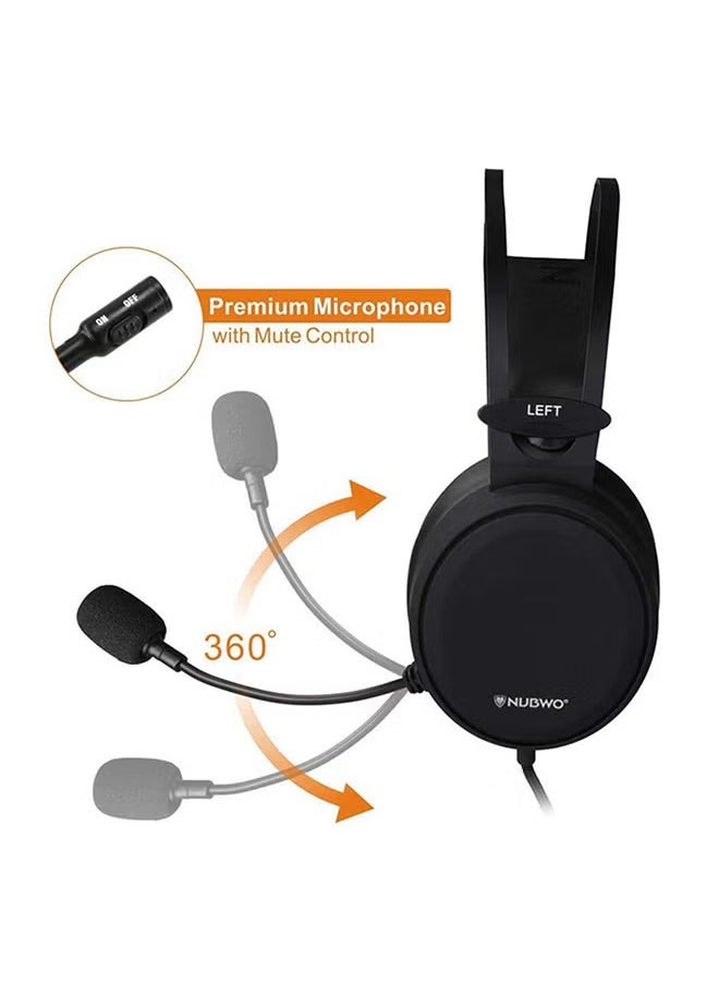 NUBWO - N7 Over-Ear Gaming Wired Headphones With Mic For PS4/PS5/XOne/XSeries/NSwitch/PC - Image 1