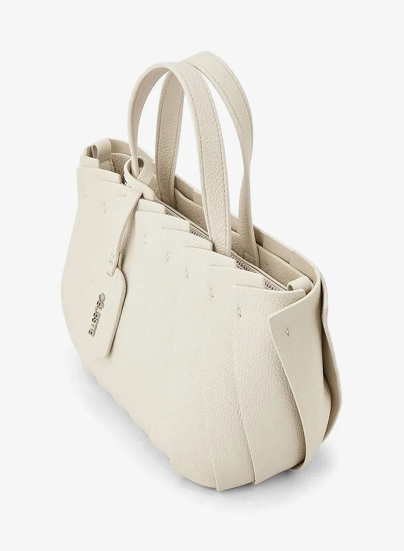 Celeste BEIGE Textured Tote Bag With Adjustable Strap for Women | Best Price UAE