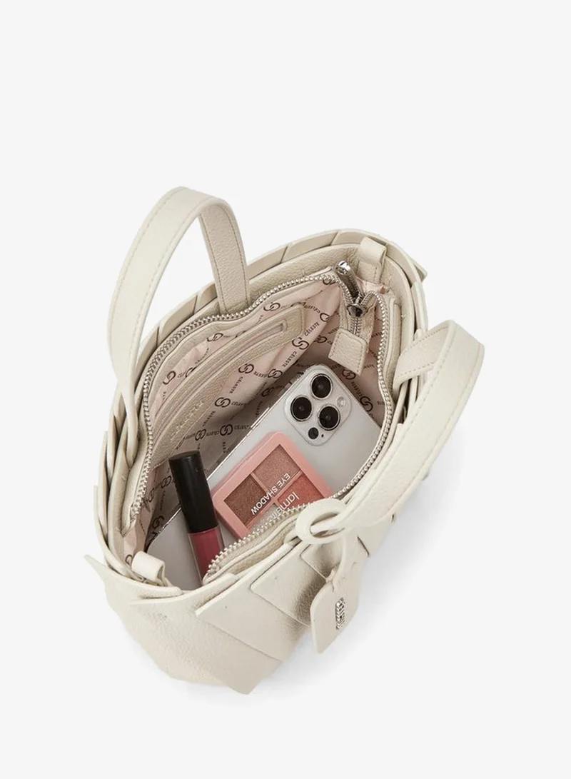 Celeste BEIGE Textured Tote Bag With Adjustable Strap for Women | Best Price UAE
