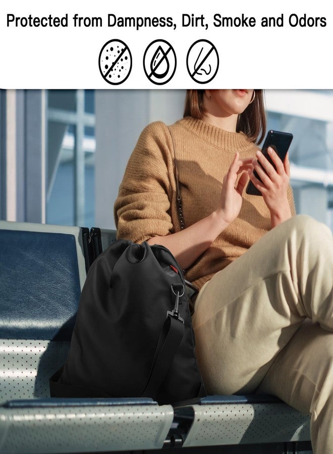 Homakover Travel Neck Pillow Bag for memory foam travel pillow,Luggage Travel Pillow Drawstring Bag Carrying Case with Trolley Sleeve&Adjustable Strap,Easily Attaches to Luggage,Backpacks - Image 5