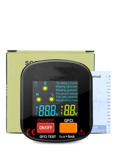 90-130V GFCI Outlet Tester, Electric Socket Tester, 3 Prong Receptacle Tester, Standard Electrical Socket Tester with Voltage Display, for Detecting Common Faults of Wiring Problems - pzsku/Z6D464260E584F4509C8CZ/45/_/1716969964/13c66c6c-a675-425a-b4ea-73773709504c