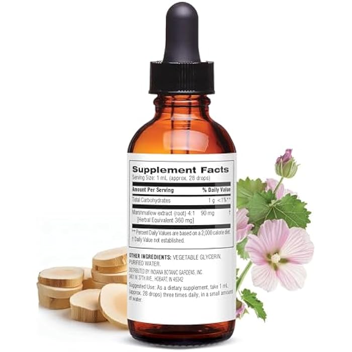 Botanic Choice Marshmallow Root Liquid Extract - Alcohol Free, Gluten Free, Traditional Throat and Respiratory Support 1 fl. oz. - Image 2