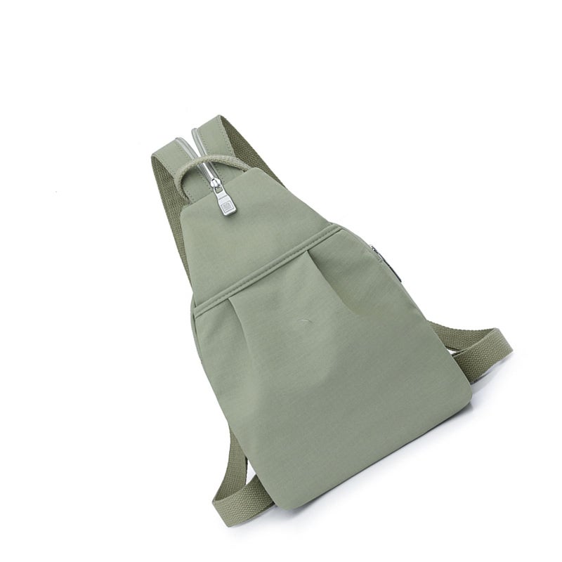 Green Convertible Nylon Backpack For Travel Commuting Outdoor Adventures Adjustable Straps - Image 2