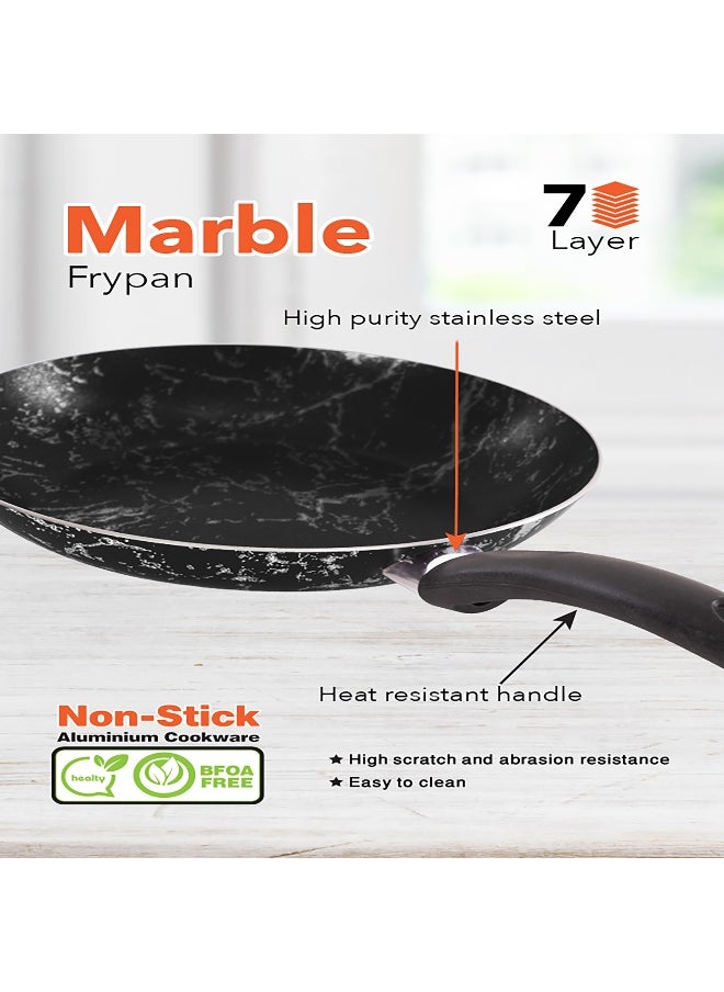 Grandi Grandi 4 piece marble frypan set   black  - Image 1