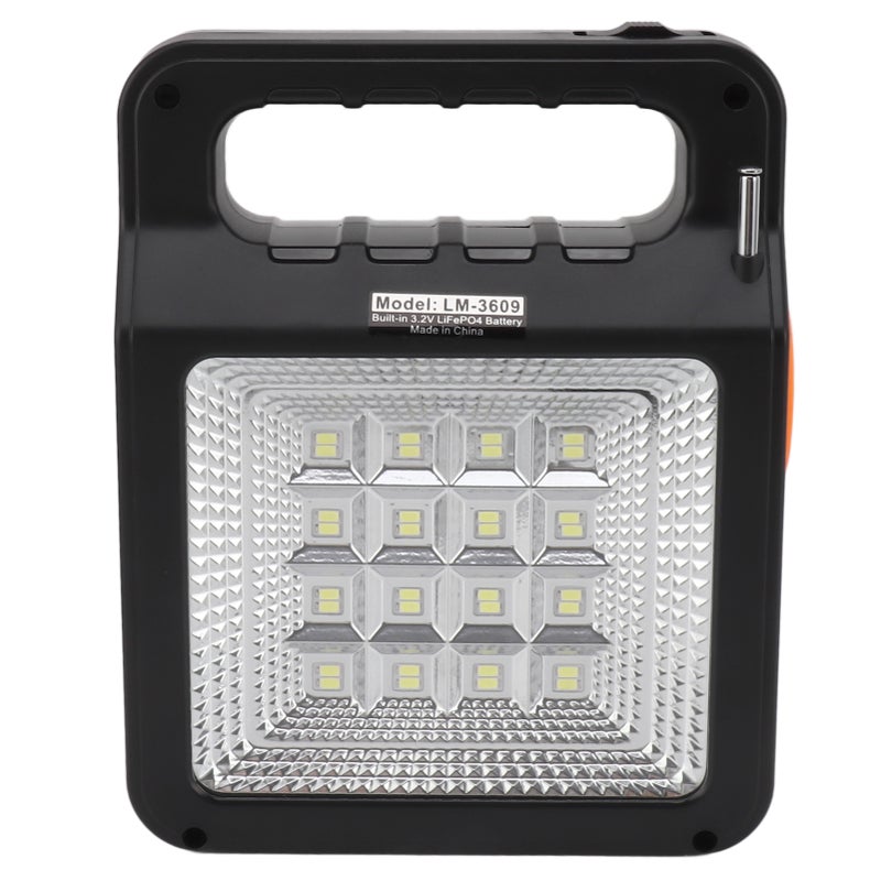 Solar Power Bank 6000mAh Bright Headlight Panel Light 3 Bulbs Portable Handle Solar Generator for Camping Travel - Image 2