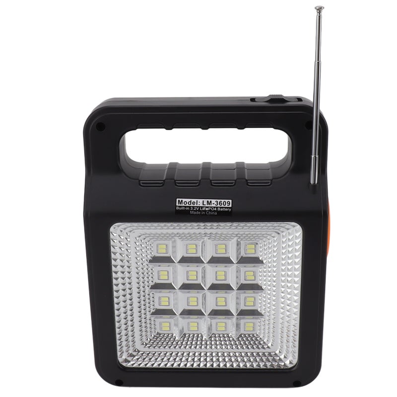Solar Power Bank 6000mAh Bright Headlight Panel Light 3 Bulbs Portable Handle Solar Generator for Camping Travel - Image 3