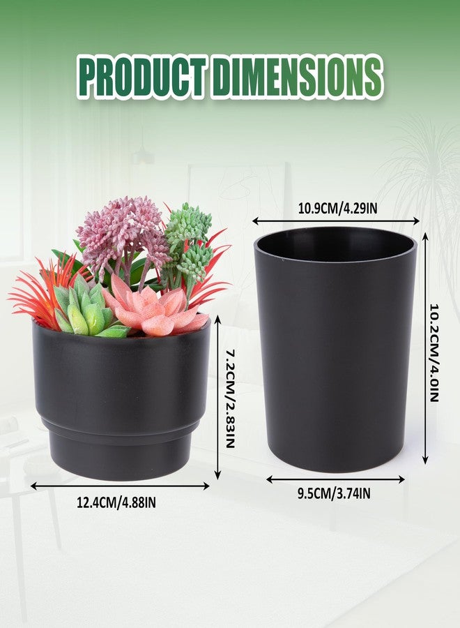 BarGifts Black Flower Pot Diversion Safe, Secret Storage Hidden Safe Box Keep Your Valuables Safe Like Money, Keys, and Jewelry- Includes Plants - Image 3