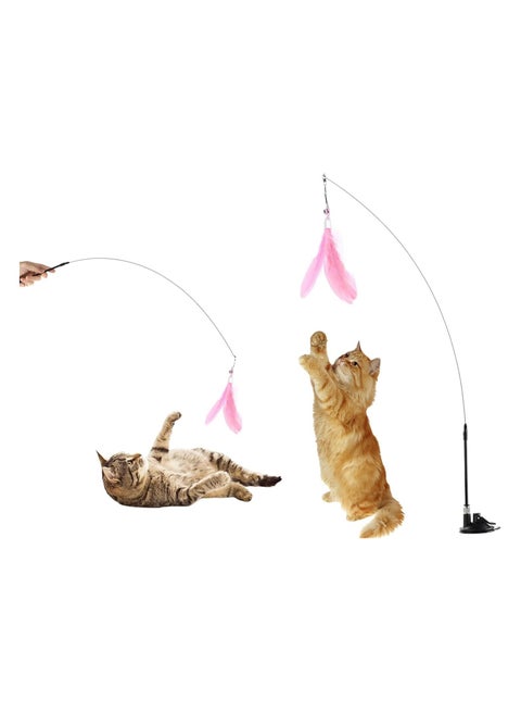 Interactive Cat Toy – Smart Auto-Moving Feather Wand with Suction Base – Perfect for Exercise & Fun for Kittens and Adult Cats