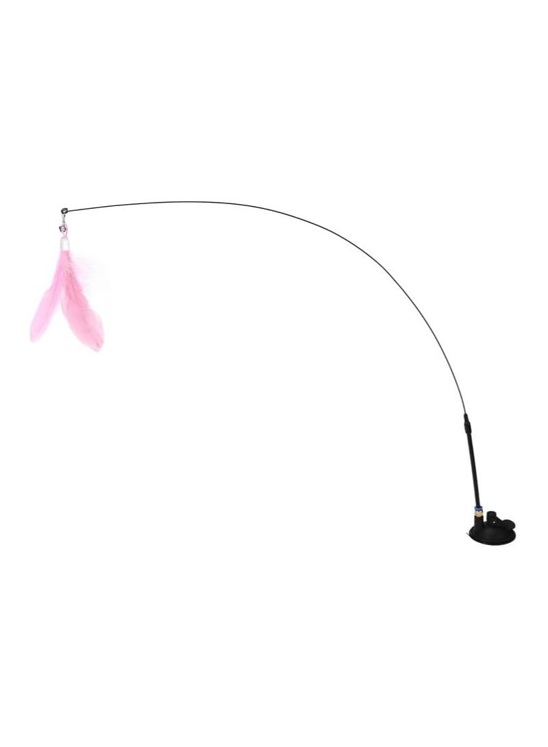 لعبة القط التفاعلية - عصا ذكية ذاتية الحركة مع ريش وقاعدة شفط - مثالية للقطط الصغيرة والكبيرة للتمرين والمرح - Image 5