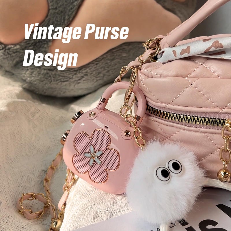 DOSS Candy 2-in-1 Mini Bluetooth Speaker & Cute Bag Charm with Loud Sound - A Perfect Fusion of Impressive Sound and Fashion Charm, Crafted to Surprise Women, Girlfriend, Wife, BFF, Teens-Light Pink - Image 5