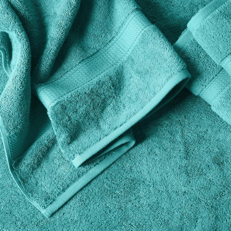 Superior All choice modern design Egyptian Cotton Pile 6 Piece Towel Set, Includes 2 Bath, 2 Hand, 2 Face Towels/Washcloths, Ultra Soft Luxury Towels, Thick Plush Essentials, Guest Bath, Spa, Hotel Bathroom, Turquoise Multi usage - Image 3