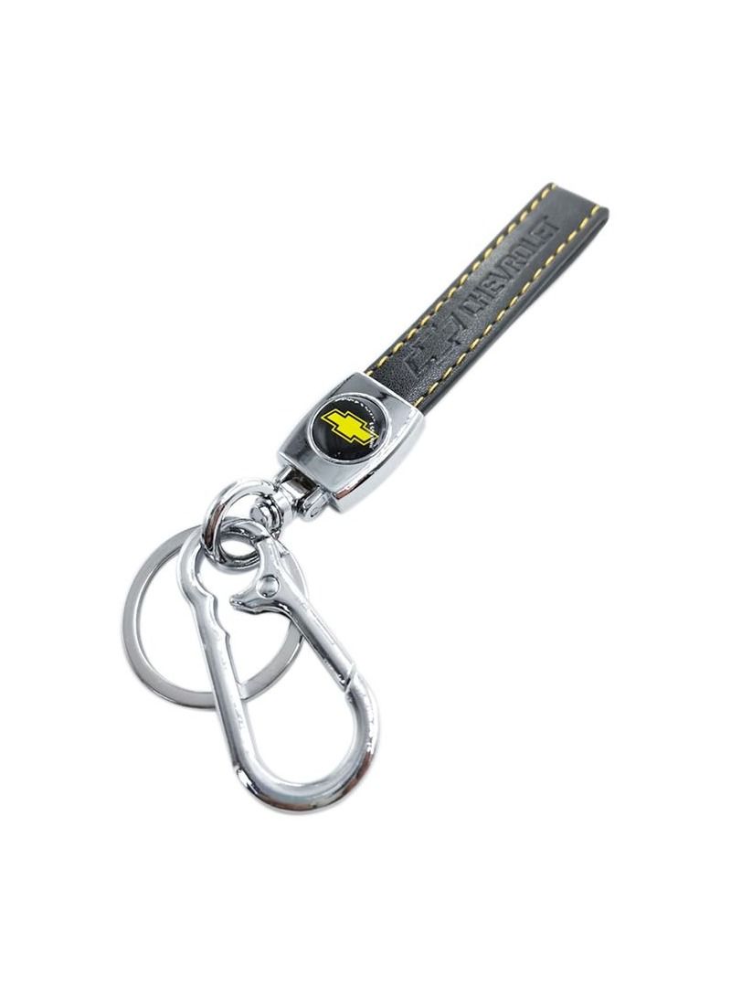 شيفروليه سلسلة مفاتيح سيارة عالية الجودة ، حلقة معدنية مع سلسلة مفاتيح بحزام من جلد البولي يوريثان سلسلة مفاتيح منزلية- CHEVROLET - Image 2