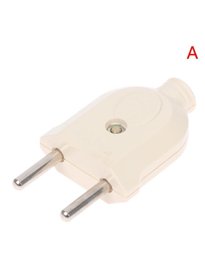 1Pc Eu European 2 Pin Ac Electric Power Male Plug Female Socket Outlet Adaptor 