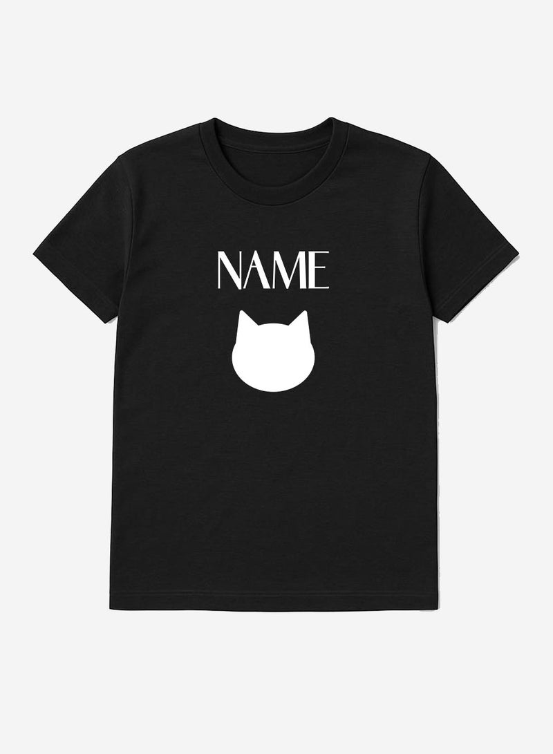 لوحة تيشيرت قطن قابل للتخصيص باسمك مع تصميم أيقونة قطة - Image 5