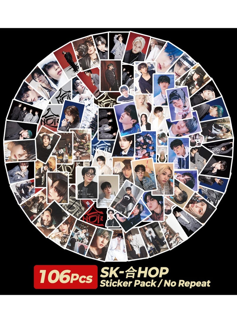 106Pcs StrayKids HOP Sticker K-POP 2025 Stray Kids HIPTAPE Sticker merch Waterproof Vinyl ATE Sticker For Laptop Waterbottle SKZ SKZOO Cartoon Sticker - Image 1