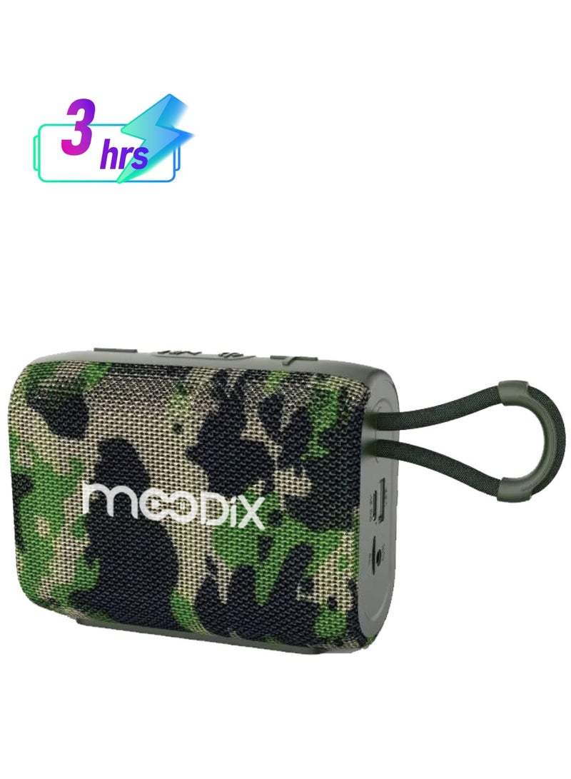 Moodix KI23TM02 Bluetooth Speakers with TF Card Holder, Camouflage - Image 1