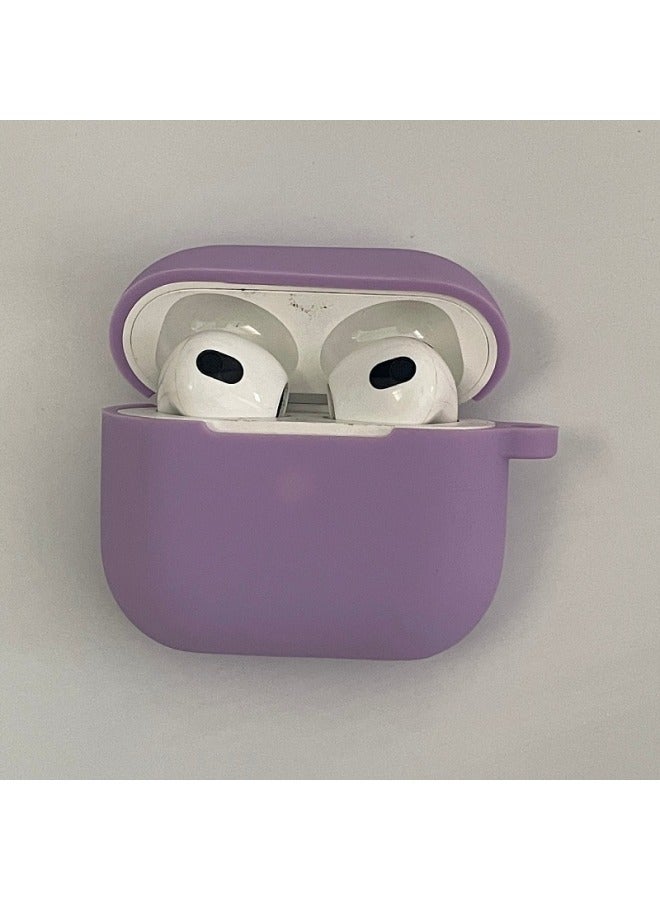 نيوترل متوافق مع Apple سماعات بلوتوث الجديدة Airpods الجيل الثالث غطاء سيليكون غطاء رقيق لون صلب قاع دائري - Image 1