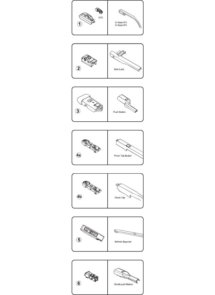Hc Cargo Mazda 3 Hb 2014-2016 Front Banana Wiper Set  - Image 2