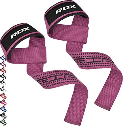 RDX Lifting Straps for Weightlifting 100 Cotton Heavy Duty Gym Wrist Strap with 5MM Neoprene Padding 60CM AntiSlip Hand Grip Wraps for Deadlifts Powerlifting Workouts Strength Training Men Women - Image 1