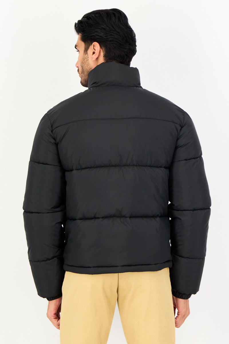 Celio Men Quilted Puffer Jacket, Black - Image 2