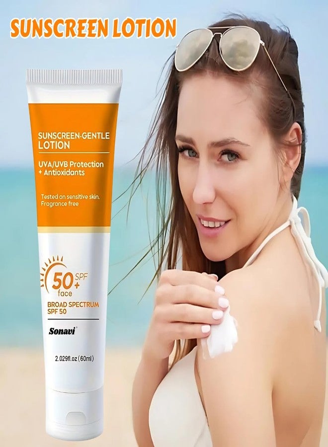 Sonavi Sunscreen SPF 50+ | Face & Body lotion | Ultra Protective Lotion| Keeps Skin Soft, Fair | men and women 180g - Image 3