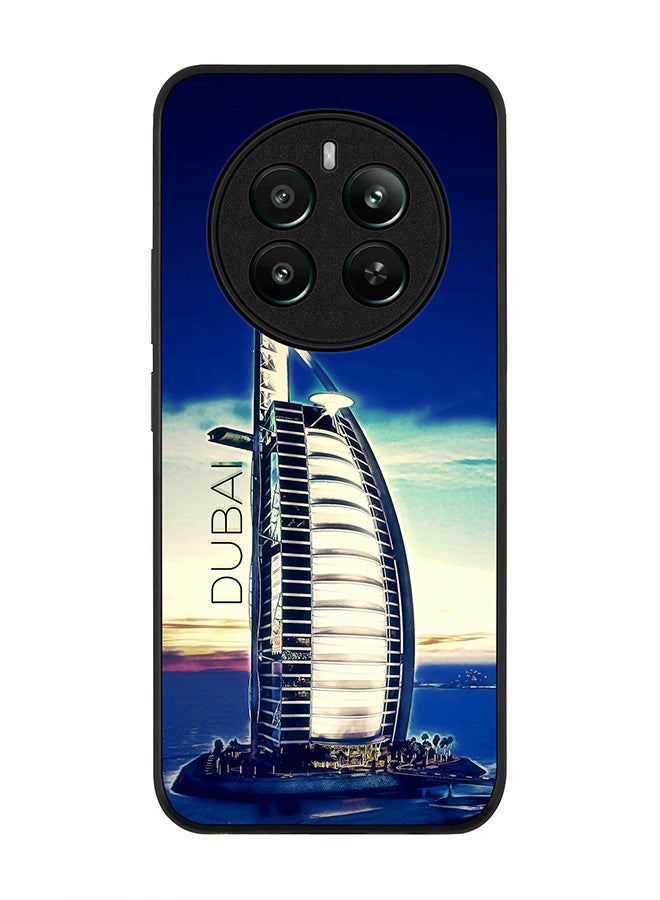 Stylizedd Rugged Black edge case for Realme 12 Plus 5G / Realme 12 4G, Slim fit Soft Case Flexible Anti Drop TPU Gel Thin Cover - Burj Al Arab - Dubai - Image 1
