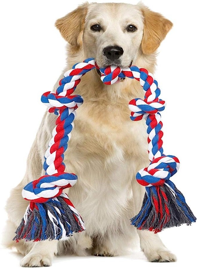 Vama Leathers Dog Rope Pull Toy - Durable and Cotton Filled Rope for All Age Dogs - Image 1