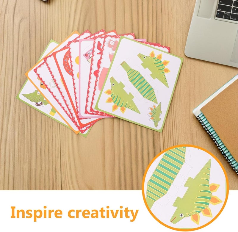 4 Sets 3D Printing Pen Design Mold, Drawing Paper Templates, 3D Pen Paper Stencils with Clog Needle Tool for Beginner Children’s Art Education at Home - Image 5