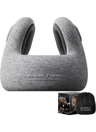 EVERY THINK Travel Pillow for Neck Support, Memory Foam Neck Pillow with Noise Canceling Earmuffs, Carrying Case for Sleeping, Airplane, Travel Rest - Grey - pzsku/Z6D471B8755C7C14D4B4AZ/45/_/1716451353/0e02b336-4558-4821-89fa-b562fae96a3a