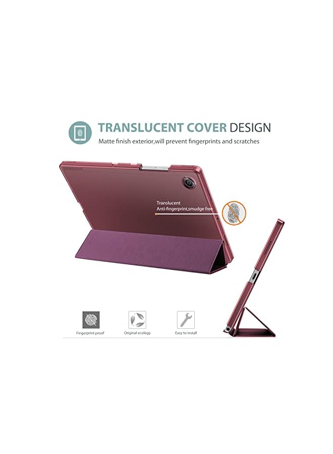 Procases for Galaxy Tab A8 10.5 Case, Slim Stand Hard Back Shell Protective Smart Cover Case for Galaxy Tab A8 10.5 Inch 2022 SM-X200 X205 X207 -Wine - Image 5