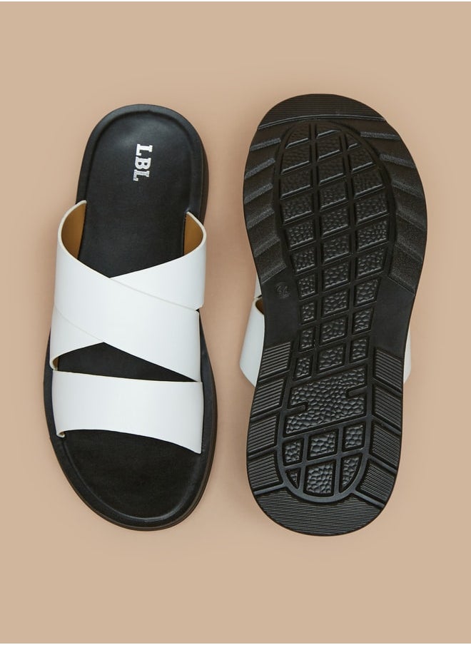 LBL by Shoexpress Men's Solid Slip-On Sandals  - Image 4