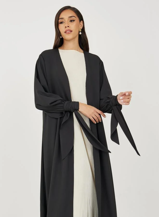 ستايلي Sleeve Tie Detail Regular Fit Kimono