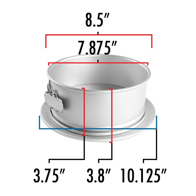 Fat Daddio's PSF-83 Anodized Aluminum Springform Pan, 8 x 3 Inch - Image 3