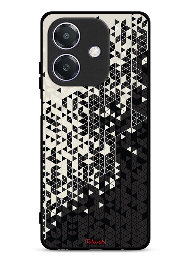 Tolwak Oppo A3x 5G Protective Case Cover Pattern Digital Art Triangle - Image 1